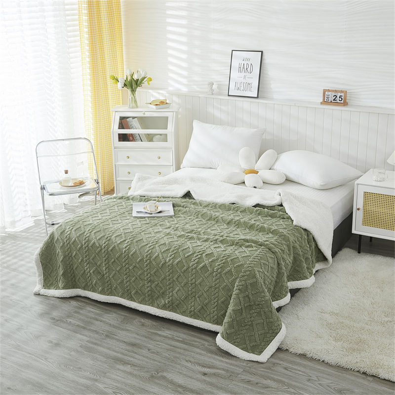 Autumn And Winter Thickened New Tuff Blanket Solid Color Modern Simple Ins Wind Blanket Nap Blanket Wholesale details Picture