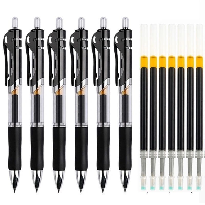 K35 push-start pen wholesale 0.5mm gel pen bullet pen, office and student stationery signature pen, black, red and blue pen refills