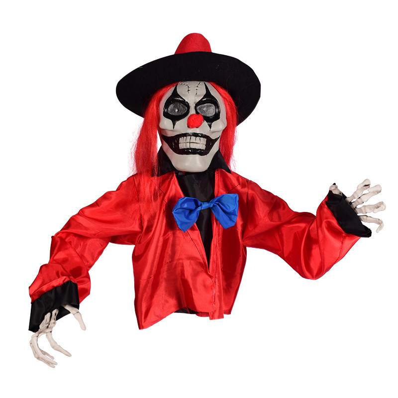 Longitudinal Hong cross border Halloween decoration inserted clown ghost light outdoor scene decoration photography props Item Picture