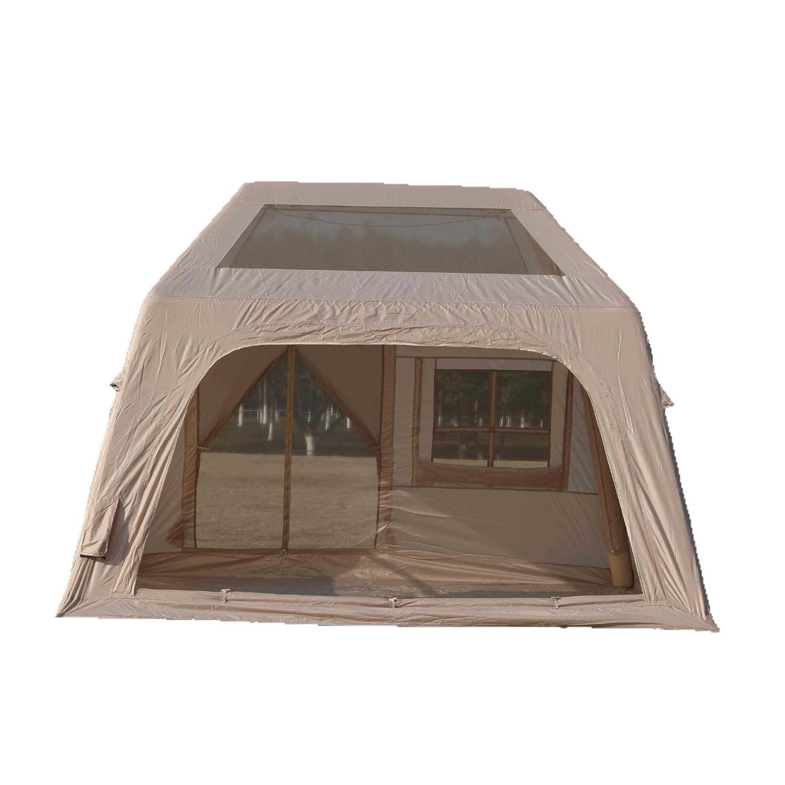 Camping inflatable quick-opening tent with integrated canopy, double doors, outdoor sunshade, sun protection and rainproof. Minimum order quantity: One piece Item Picture