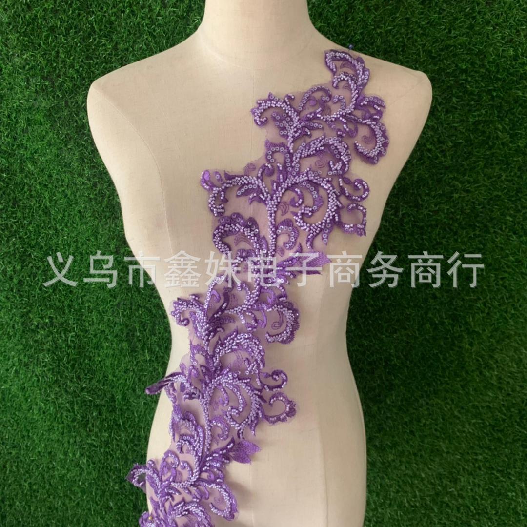 New wholesale handmade DIY luxury tube bead sequin wedding dress accessories details Picture