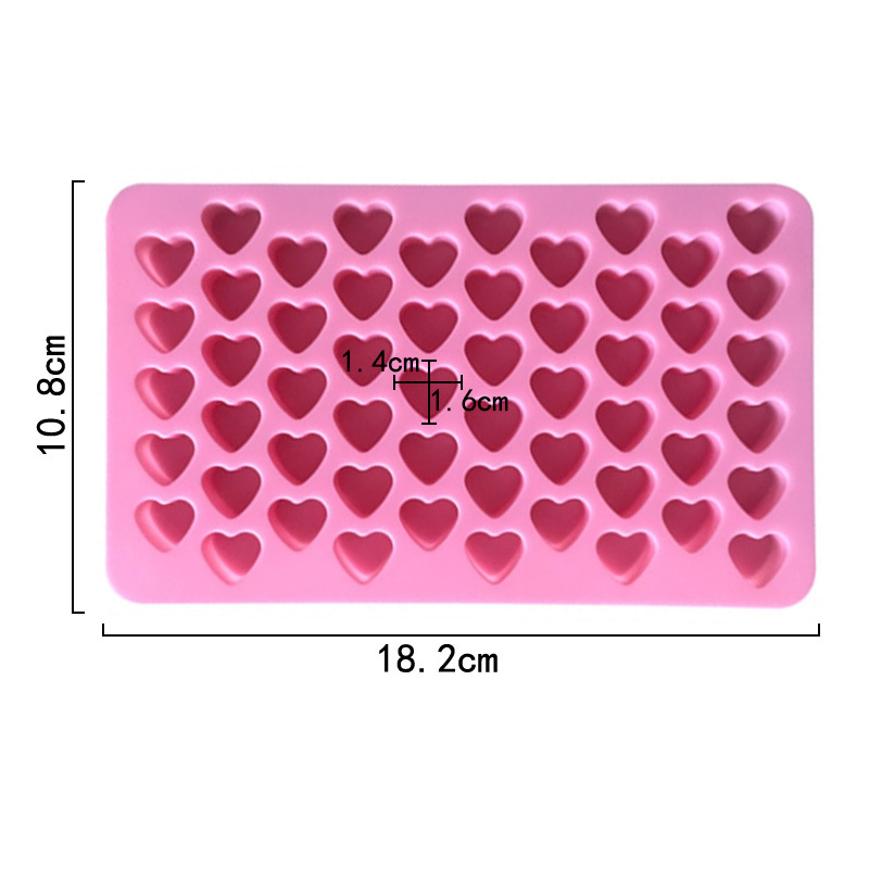Minghao 55 Small Love Silicone Chocolate Mold Silicone Candy Ice Mold Fire Paint Wax Vertical Mold Application Scenario