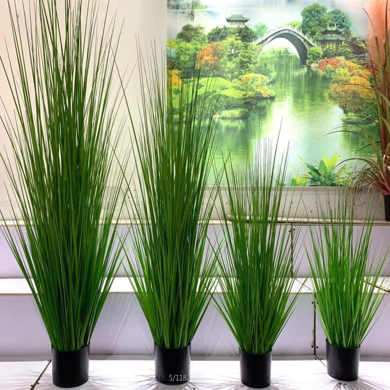 盆栽批发工厂店假草洋葱草植物水草纯草盆花草酒店造景装饰PVC草
