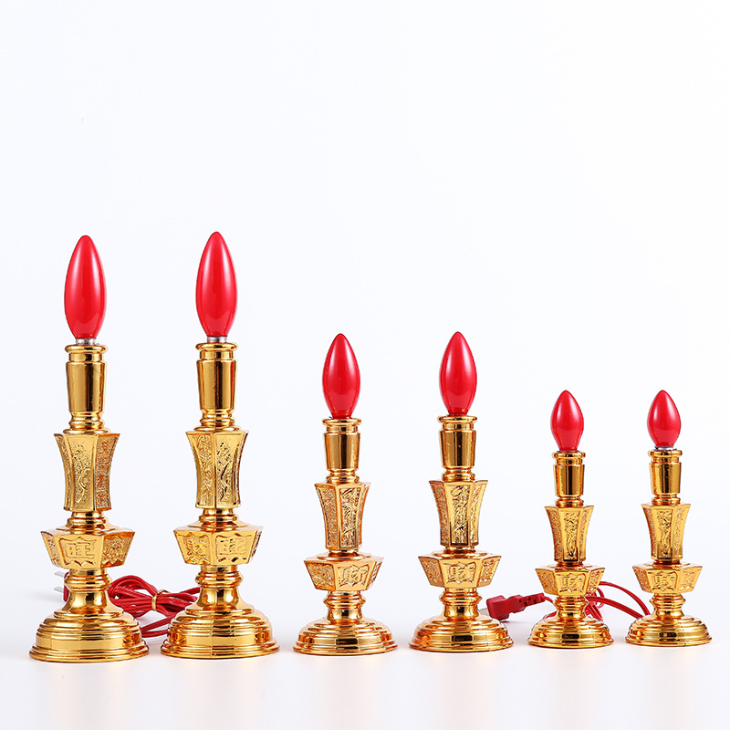 Candle lamp Household candle holder plug-in Buddha lamp led permanent lamp Buddha hall lamp candle tube plastic mechanism Application Scenario
