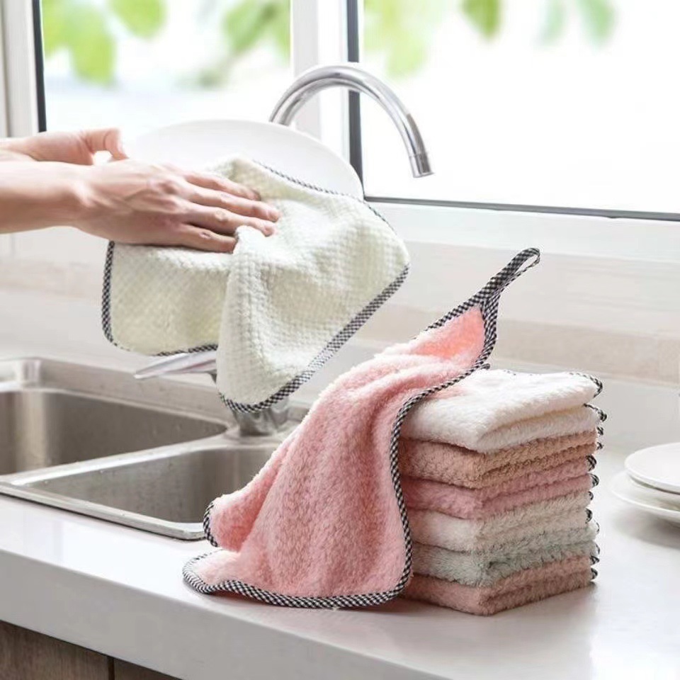 不沾油洗碗布厨房抹布吸水不掉毛洗碗巾清洁布刷碗布百洁布擦手巾