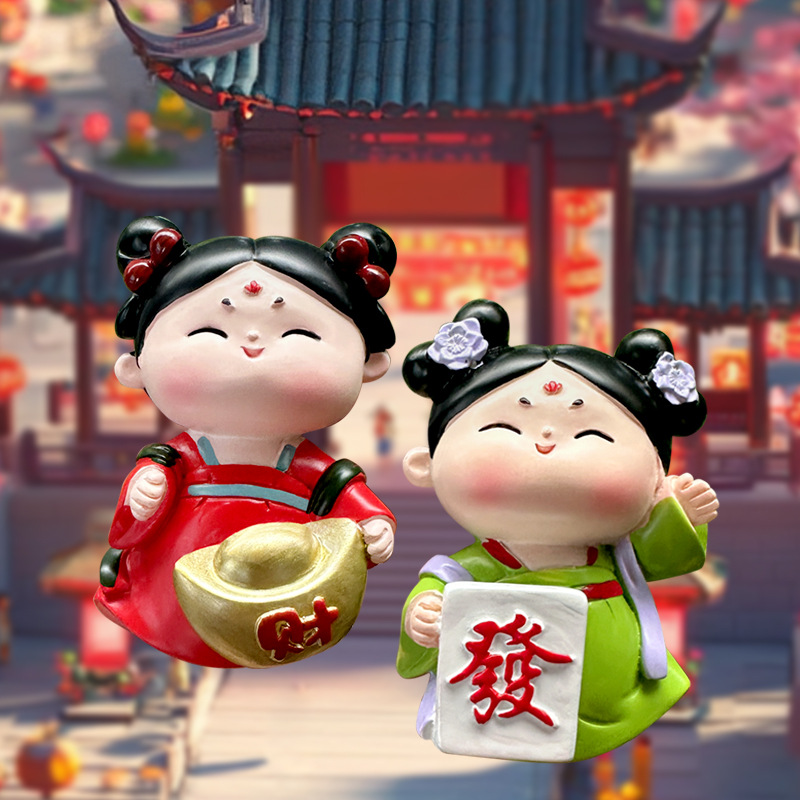 新款文创冰箱贴磁吸女生节日礼物国潮古风唐风家居装饰品原创古风细节图