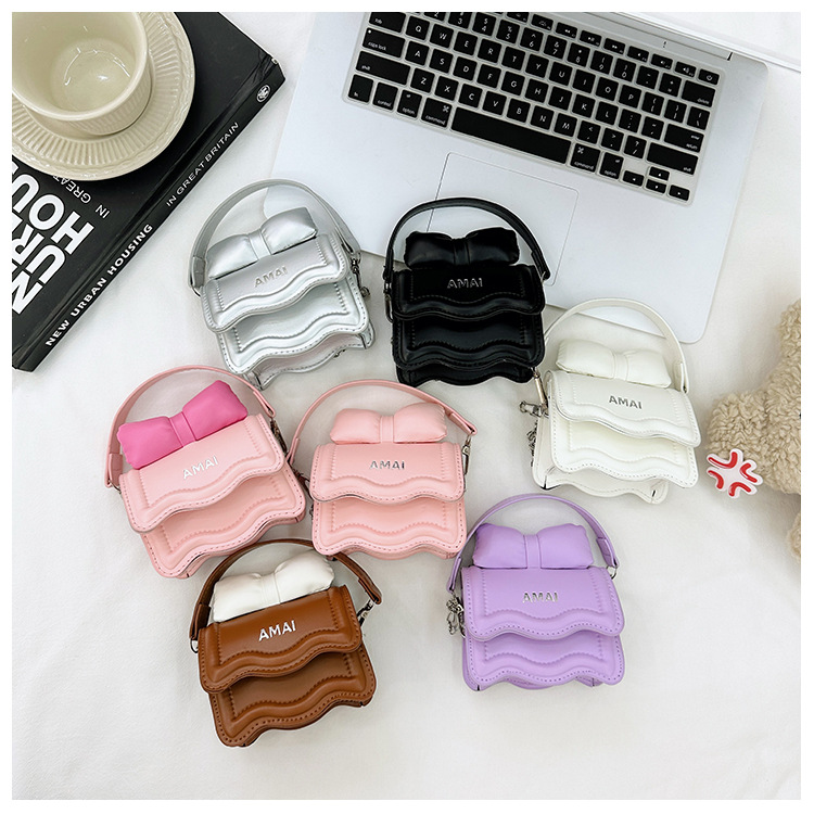 女孩包包网红新款儿童斜挎包可爱蝴蝶结女童单肩包百搭公主零钱包