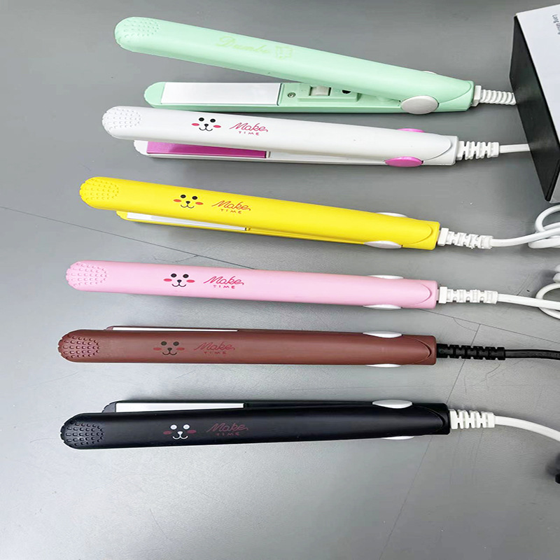 Curling iron straightener easy to carry small electric splint straight curling dual purpose bangs straight curling iron manufacturer direct sales