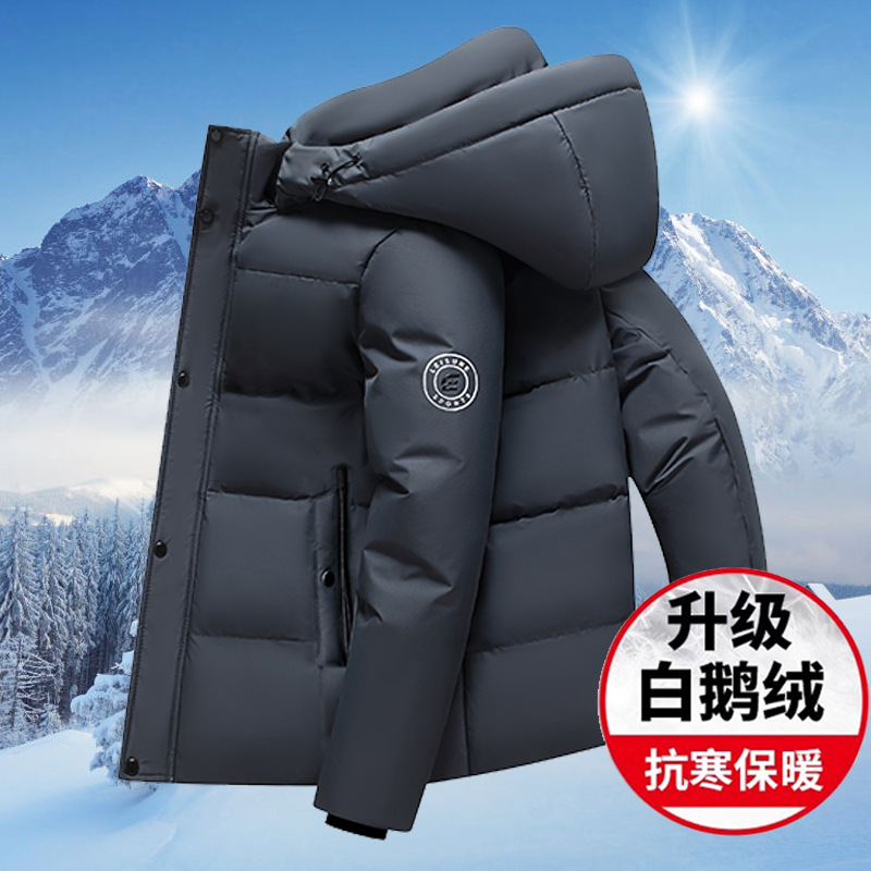 羽绒服/羽绒服男/羽绒服男士短款潮牌/羽绒服男士/潮男羽绒服细节图
