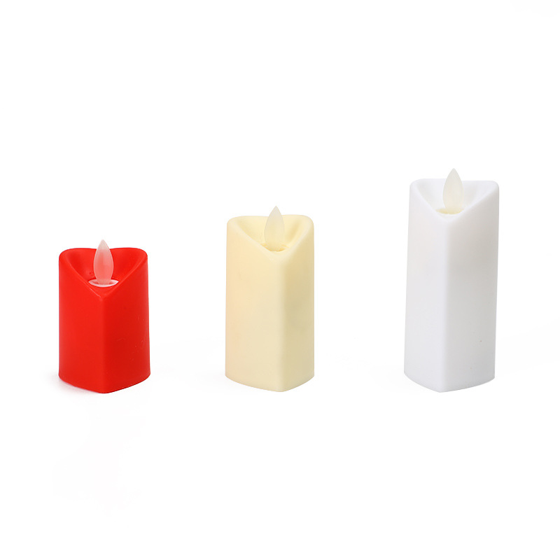 Cross-border swinging electronic candles, Halloween party decoration and arrangement props, plastic heart simulation led candle lights Item Picture