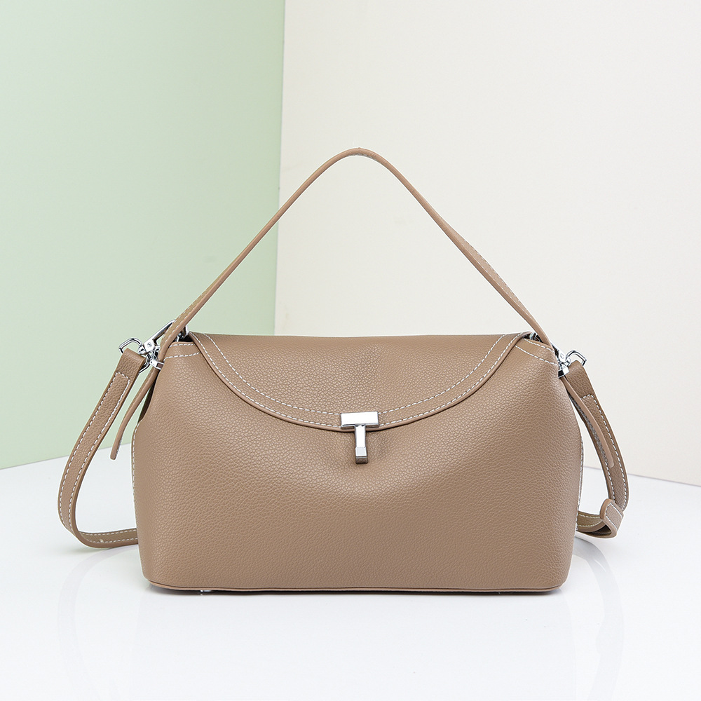 跨境手提包法式小众斜挎包复古简约手提枕头包大容量通勤包包女详情16