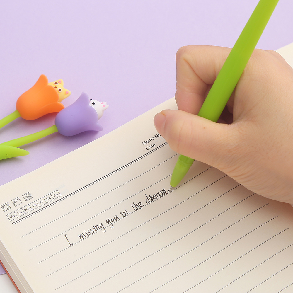 Zhongfan Cartoon Silicone Pen, cute stationery pen, rabbit Flower pen, student neutral silicone, factory direct sales Application Scenario