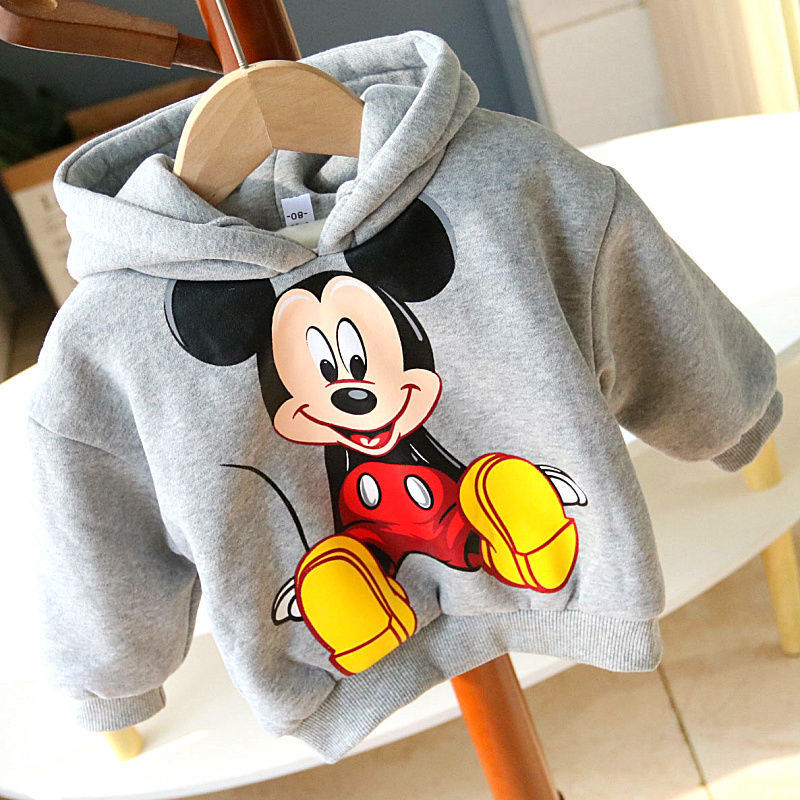 Mid kids hoodies otoño invierno bebé más sudadera con capucha niños niños niñas engrosamiento de los niños versión coreana Specification image