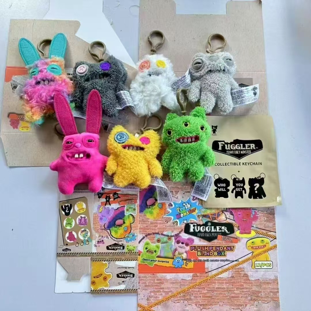 钥匙挂件正版大牙齿萌牙怪兽玩偶牙宝丑萌怪物搞怪毛绒支持一件代