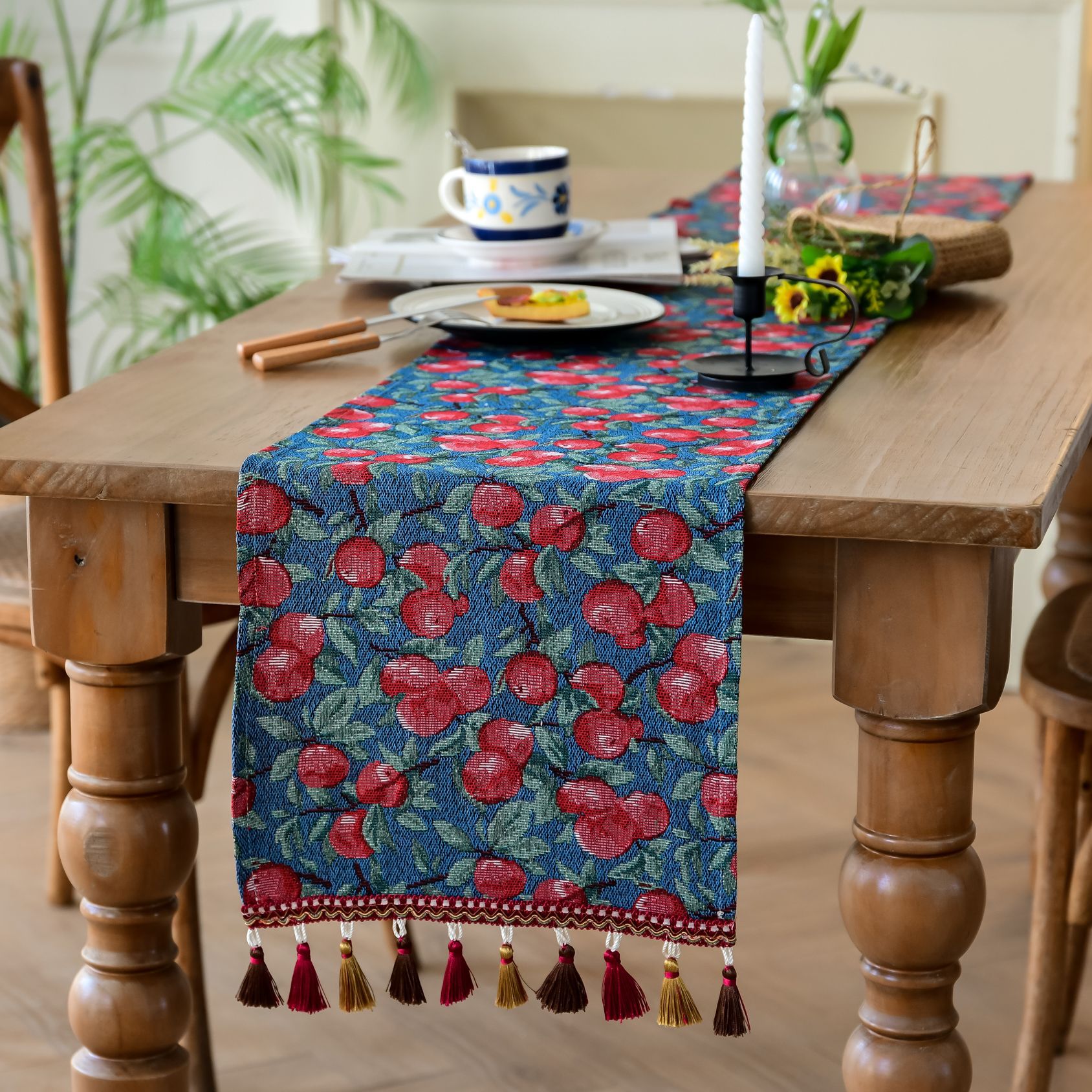 New Bohemian ethnic style heat insulation and anti-scald long strip Suzhou table flag Tea Flag TV cabinet cover wholesale from the manufacturer pic 9