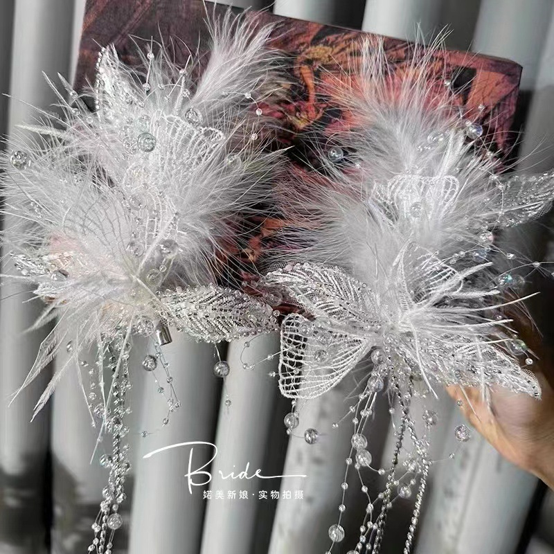Feather White Lace Super Fairy Princess Beautiful Fashion Accessories Application Scenario