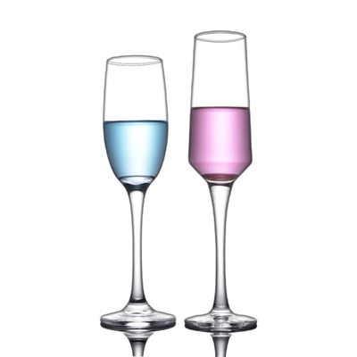 无铅玻璃欧式高脚香槟杯婚礼水晶笛型杯气泡杯鸡尾酒杯红酒杯