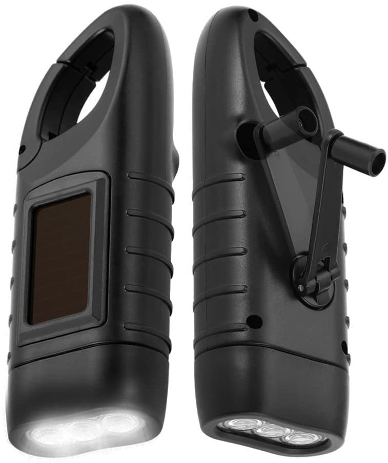 Amazon Cross-Border Selling Portable Outdoor Multi-Functional Solar Charging Led Emergency Hand-Powered Flashlight Specification drawing