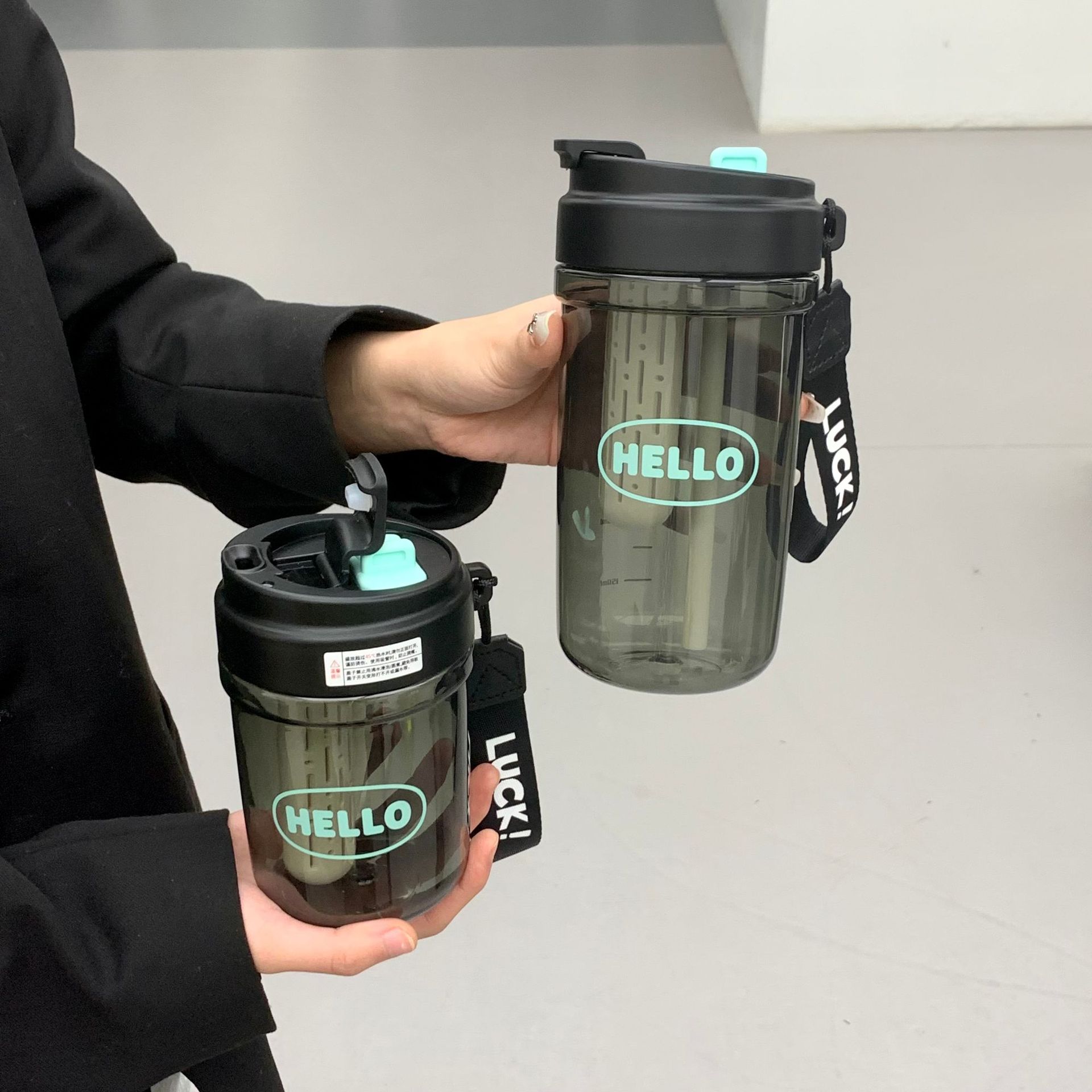 New High Appearance Level Student Korean Cup General Portable Home Coffee Cup Large Capacity Water Cup Plastic Cup Wholesale details Picture
