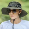 Summer outdoor sun protection fisherman hats, men's and women's hiking jungle sun hats, wide-brimmed sunshade fishing hats, cross-border trendy hats Application Scenario