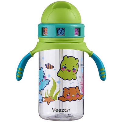 New creative children's water cups, straw cups, cartoon handles, and children's learning drinking cups are in stock at the factory and can be dispatched one piece Specification drawing