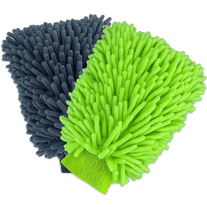 Chenier car wash gloves, double-sided coral velvet cleaning cloth, household multi-functional cleaning cloth, absorbent car cleaning supplies