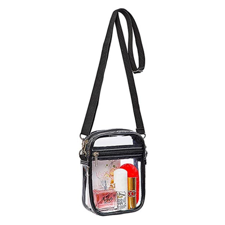 Cross-border transparent pvc cosmetic bag, travel and outdoor sports portable storage bag, waterproof, detachable and visible crossbody bag pic 46