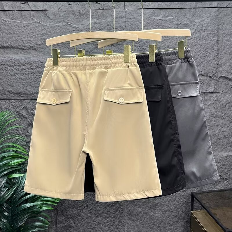American workwear shorts, men's summer trendy brand loose straight-leg casual couple mid-length pants, large pockets sporty capri pants Application Scenario