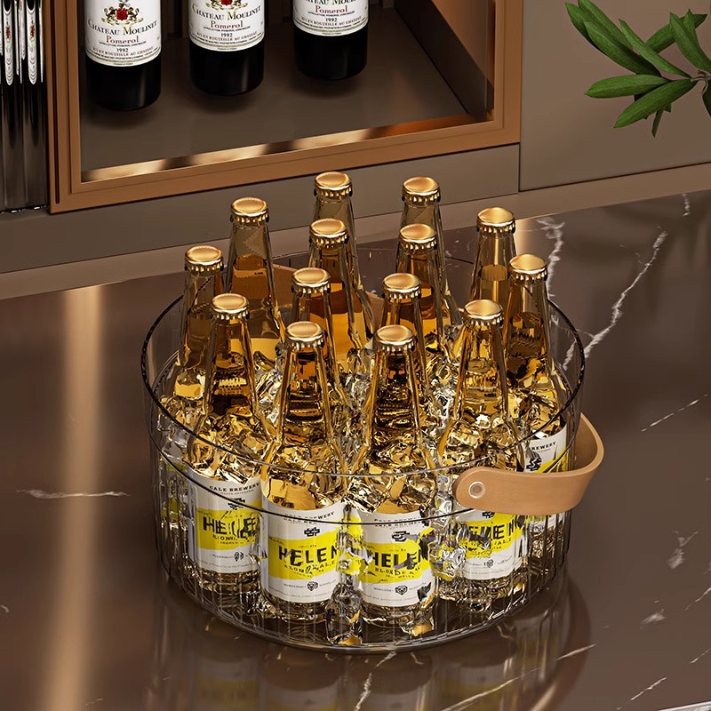High-appearation-level ice bucket for home use, beer, champagne, red wine, outdoor picnic, fruit storage basket, bar and KTV portable Application Scenario