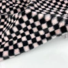 In-stock rabbit plush small square printed fabric, AB grid checkerboard pattern rabbit plush fabric for clothing, jackets, cushions and home textiles details Picture