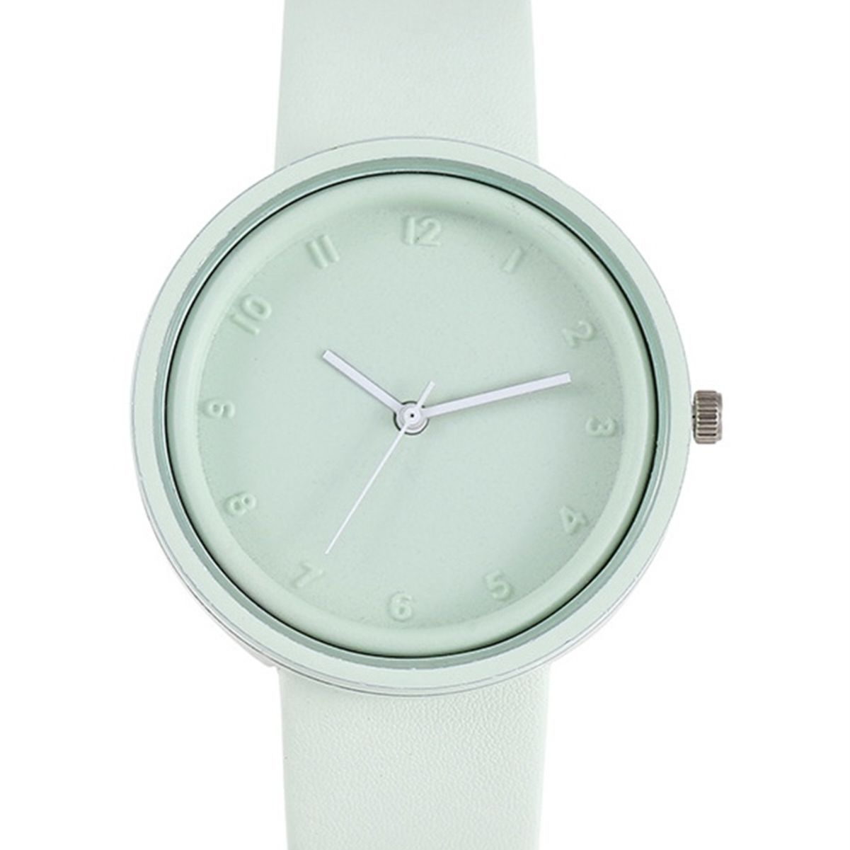 This is a stylish macaron color scheme with a unique and simple design. It's a quartz watch for boys and girls, featuring an Instagram retro forest style that goes well with all kinds of outfits Item Picture