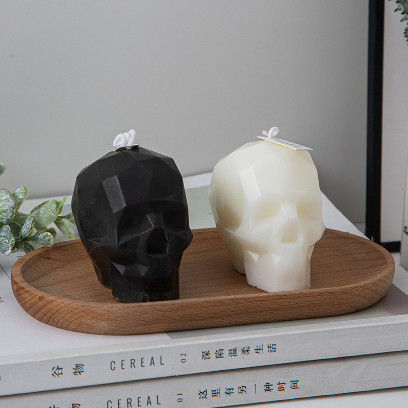 万圣节几何骷髅头香薰蜡烛ins创意家居摆饰套装万圣跨境蜡节日礼详情图1