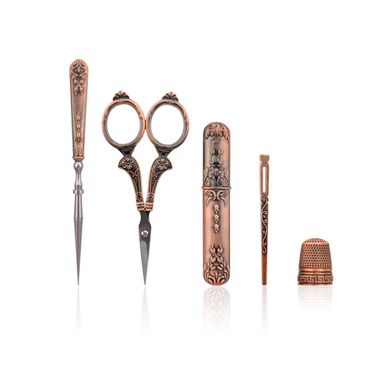 Cross-stitch tailor European vintage scissors set classical paper-cut scissors combination embroidery scissors vintage scissors full figure
