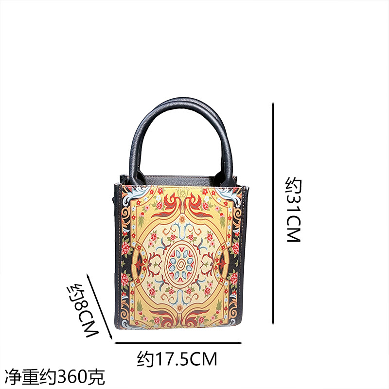 2024 new retro national style women's shoulder bag leather cross-body multi-purpose three-dimensional storage handbag for women Application Scenario