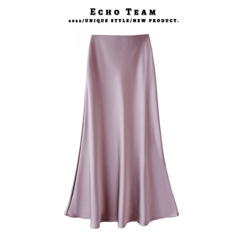 a high-end, fashionable and elegant mid-length skirt for women in autumn. It features a high-waisted, hip-hugging, and form-fitting A-line fishtail dress Item Picture