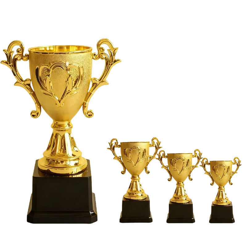 Oscar small trophy, school sports meeting training plastic trophy, awarding children's toy trophy, gold-plated plastic Item Picture