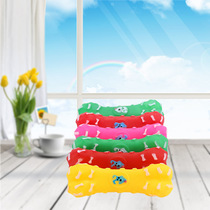 Middle dog bone manufacturers wholesale vinyl pet toys sound grinding teeth cleaning dog toy footprints