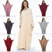迪拜中东大码女装蝙蝠袍休闲连衣裙穆斯林长袍跨境衣服图