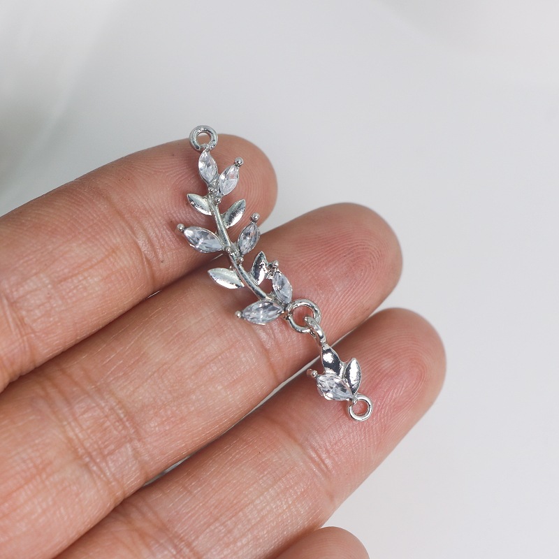 New zinc alloy wheat ear zircon series DIY earrings, pendants, bracelets, necklaces and accessories with diamonds Application Scenario