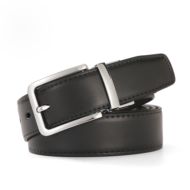 Men's simple rotating pin buckle high-end cowhide belt, trendy men's business versatile jeans belt manufacturer Application Scenario