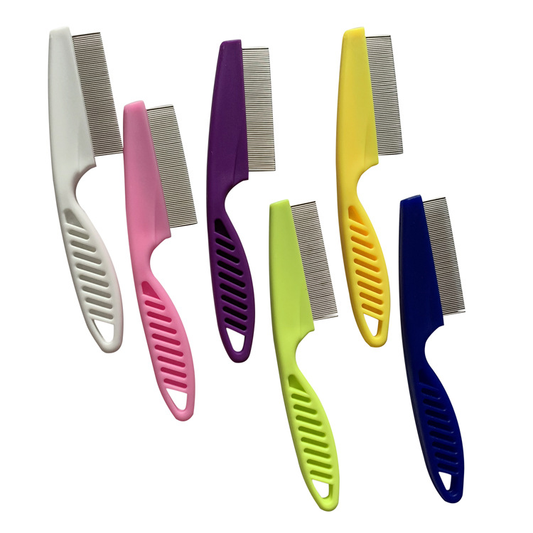 Dog cleaning and grooming tool set, pet lice removal comb, flea comb, fine-toothed needle comb, lice removal comb Item Picture