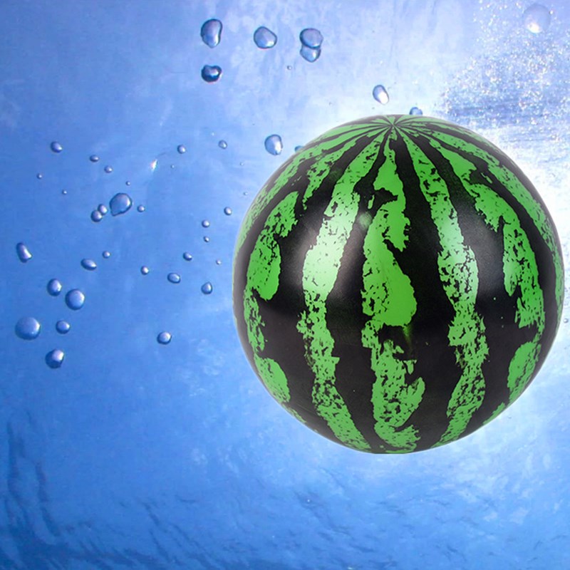 凯答玩具夏季新款水中西瓜球水池玩具彩虹西瓜水球绿色条纹西瓜球图