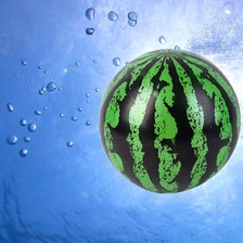 凯答玩具夏季新款水中西瓜球水池玩具彩虹西瓜水球绿色条纹西瓜球