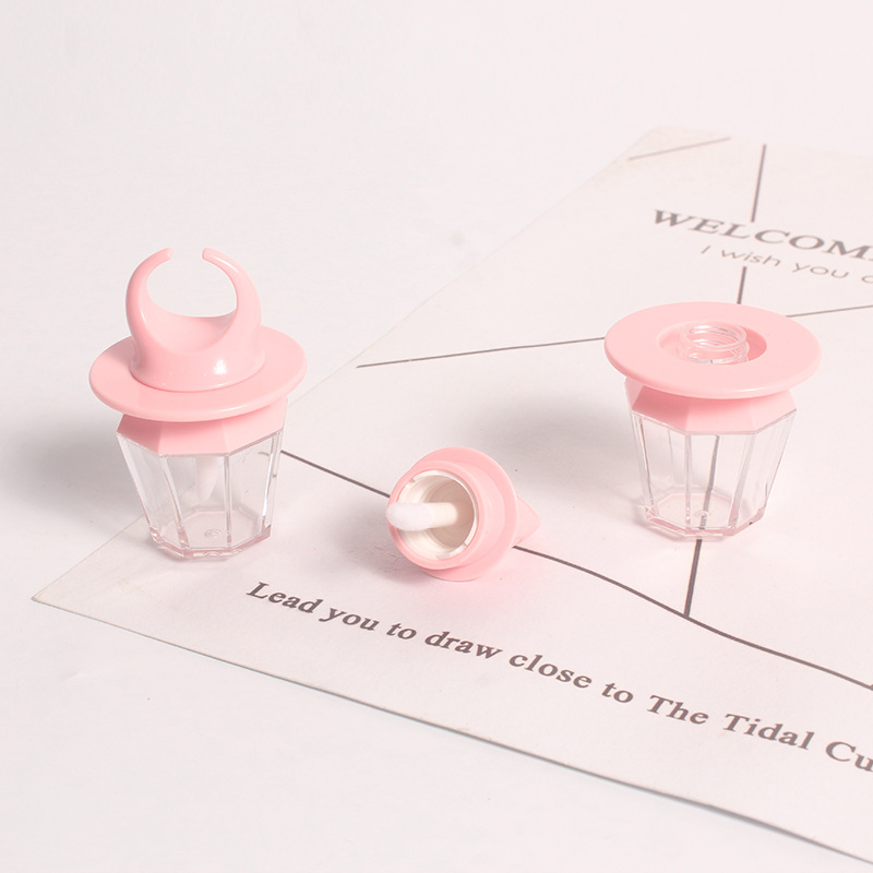 Cute pink ring lip gloss tube, large capacity 8ml lip gloss and lip gloss are available in stock Specification image