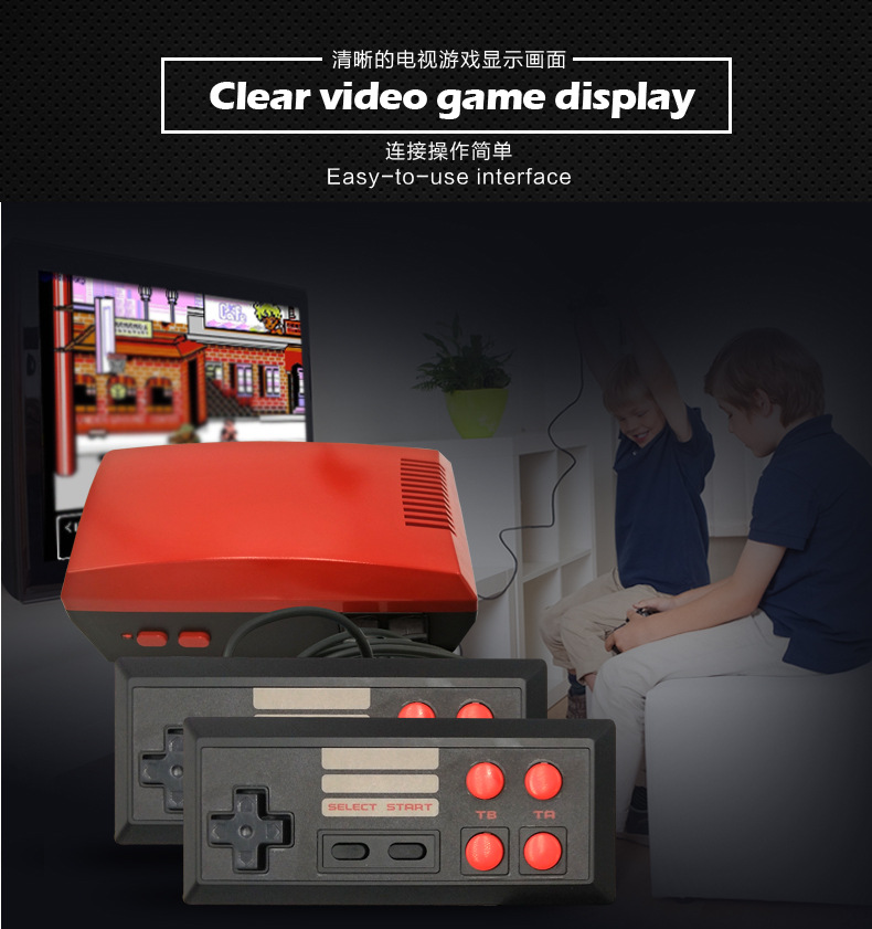 Factory direct sales, cross-border foreign trade, high-quality NES US version red and white console, retro and nostalgic home TV game console 620 models, 80s generation nostalgic FC game console Application Scenario