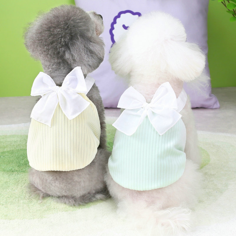Cute puppy clothing Spring and Summer new pet clothes, dog Teddy Bear VIP 23 light luxury puffy skirt wholesale