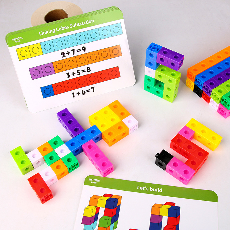 Kindergarten desktop assembly square magic cube building block assembly educational granules children's toys for boys and girls details Picture
