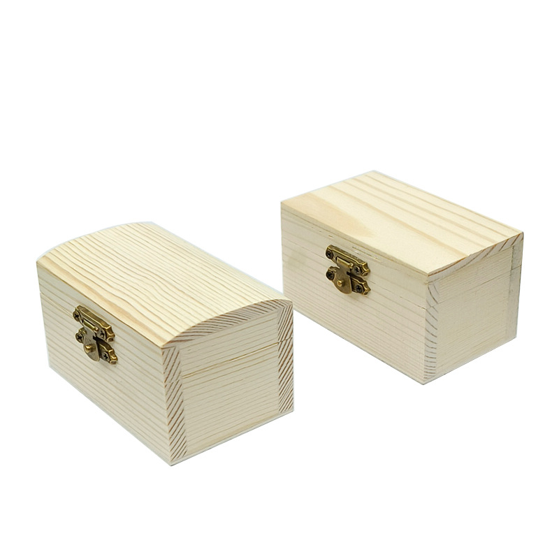 工厂现货松木首饰盒木盒实木质包装盒手工彩绘长方小木盒实工艺品图