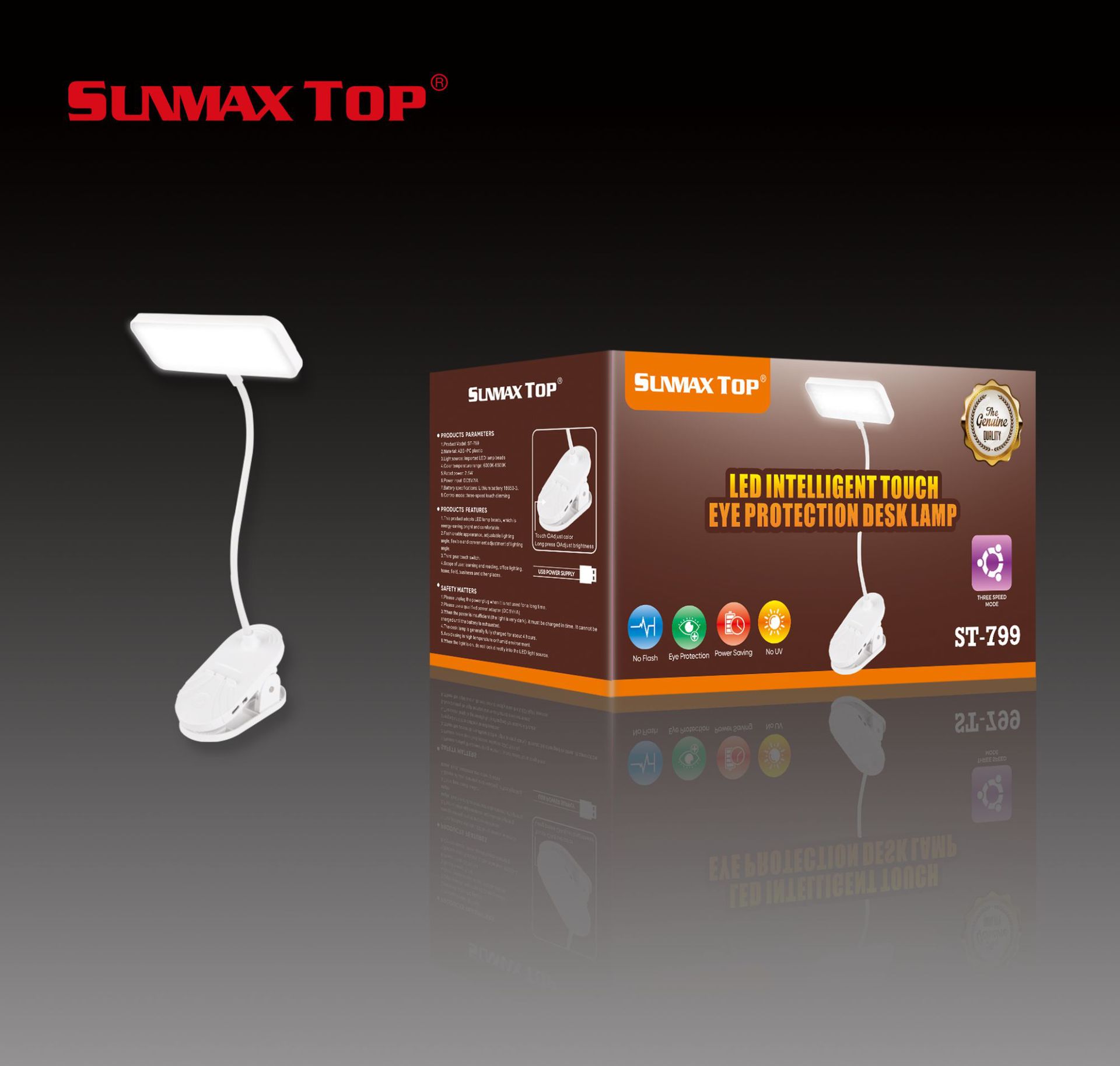 Charging desk lamp, LED eye-protecting lamp, touch switch, student dormitory charging study lamp, folding gift lamp pic 12