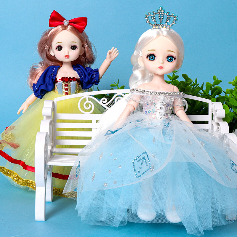 果丁巴比娃娃22cm冰雪奇缘艾莎白雪公主小女孩玩具可爱洋娃娃礼盒